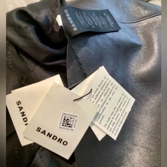 Sandro pleated leather mini skirt - Picture 6 of 7